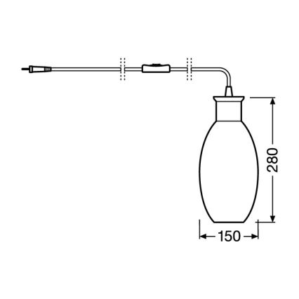 Ledvance - Stolní lampa GRAPE 1xE27/40W/230V