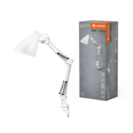 Ledvance - Stolní lampa s klipem PEAR 1xE27/11W/230V bílá