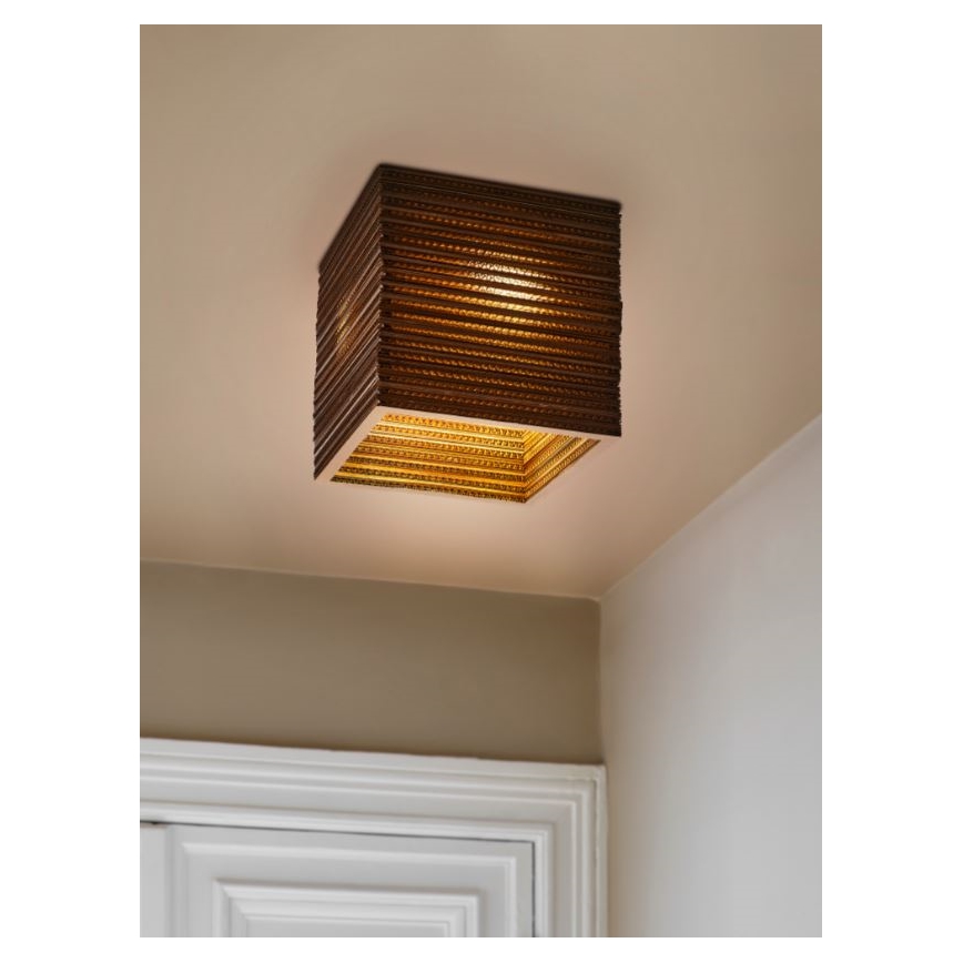 Ledvance - Stropní svítidlo DECOR CARDBOARD 1xE27/15W/230V 25x25 cm