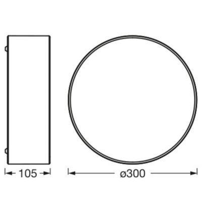 Ledvance - Stropní svítidlo ORBIS PARIS 1xE27/25W/230V černá