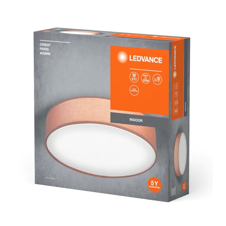 Ledvance - Stropní svítidlo ORBIS PARIS 2xE27/25W/230V hnědá