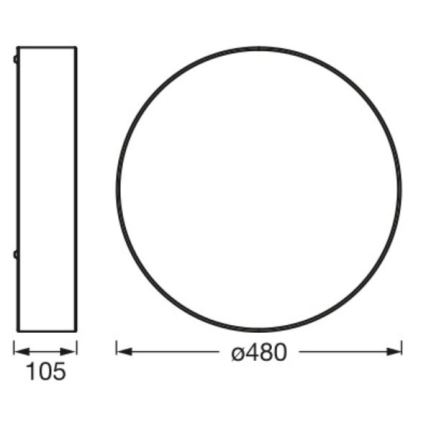 Ledvance - Stropní svítidlo ORBIS PARIS 3xE27/25W/230V černá