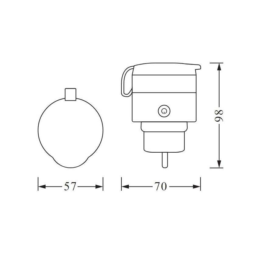 Ledvance - Venkovní chytrá zásuvka SMART+ PLUG 3680W IP44