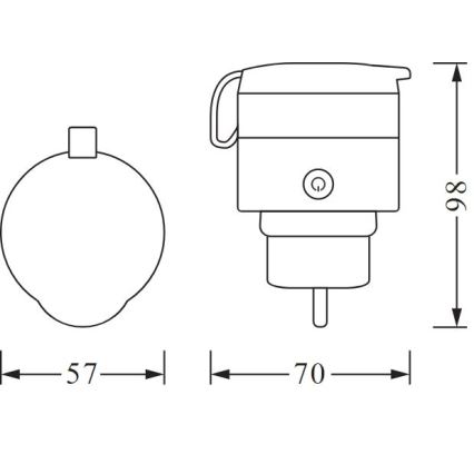Ledvance - Venkovní chytrá zásuvka SMART+ PLUG 3680W IP44 SCHUKO