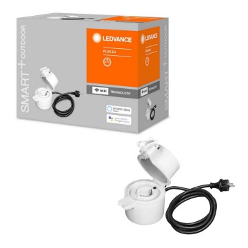 Ledvance - Venkovní chytrá zásuvka SMART+ PLUG SCHUKO 3680W IP44 Wi-Fi