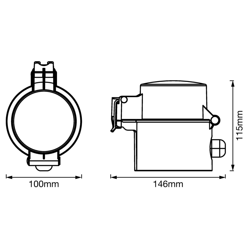 Ledvance - Venkovní chytrá zásuvka SMART+ PLUG SCHUKO 3680W IP44 Wi-Fi