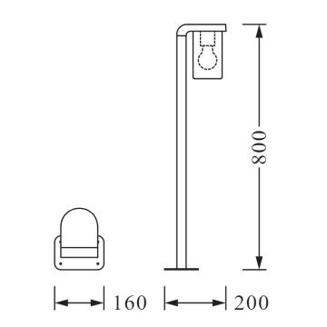 Ledvance - Venkovní lampa CASCADE 1xE27/25W/230V IP44 80 cm