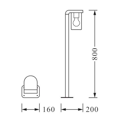 Ledvance - Venkovní lampa CASCADE 1xE27/25W/230V IP44 80 cm