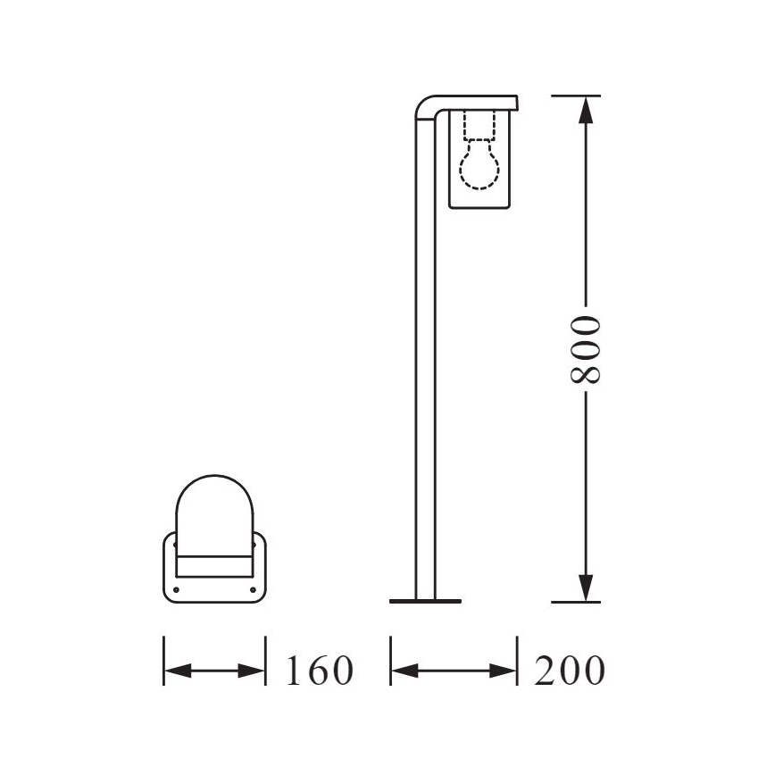 Ledvance - Venkovní lampa CASCADE 1xE27/25W/230V IP44 80 cm