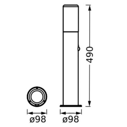 Ledvance - Venkovní lampa se senzorem FIGO CYLINDER 1xE27/20W/230V IP44