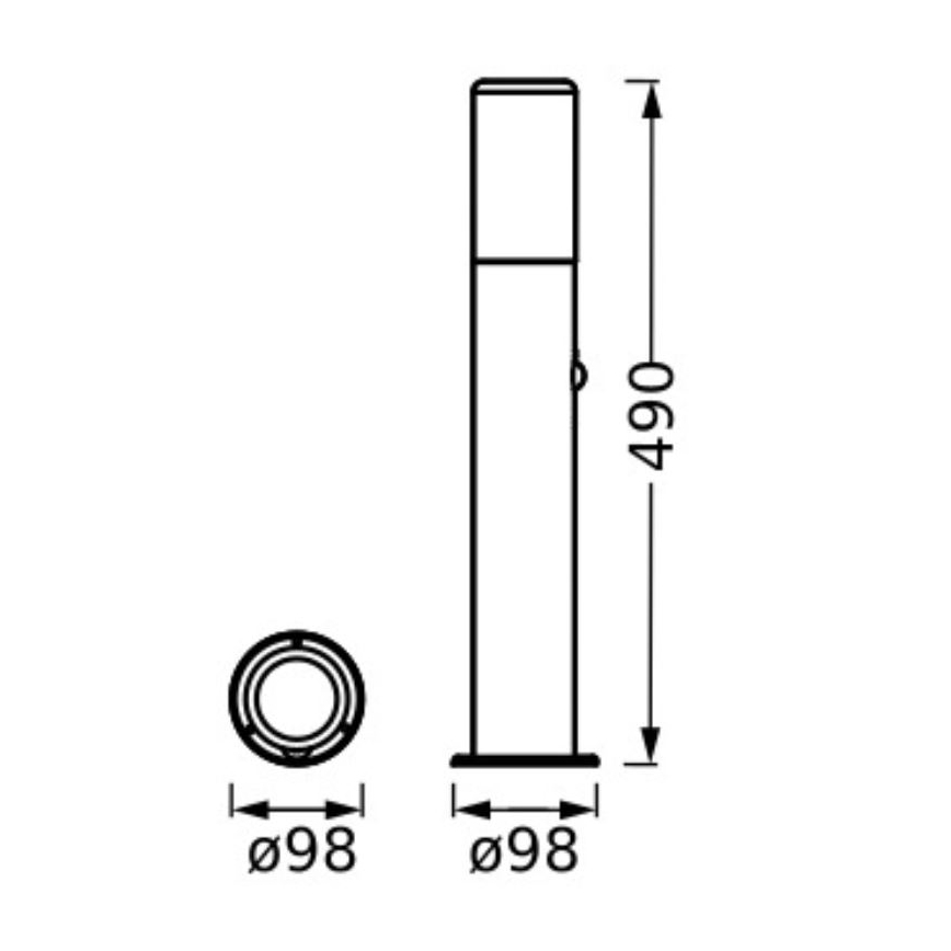 Ledvance - Venkovní lampa se senzorem FIGO CYLINDER 1xE27/20W/230V IP44