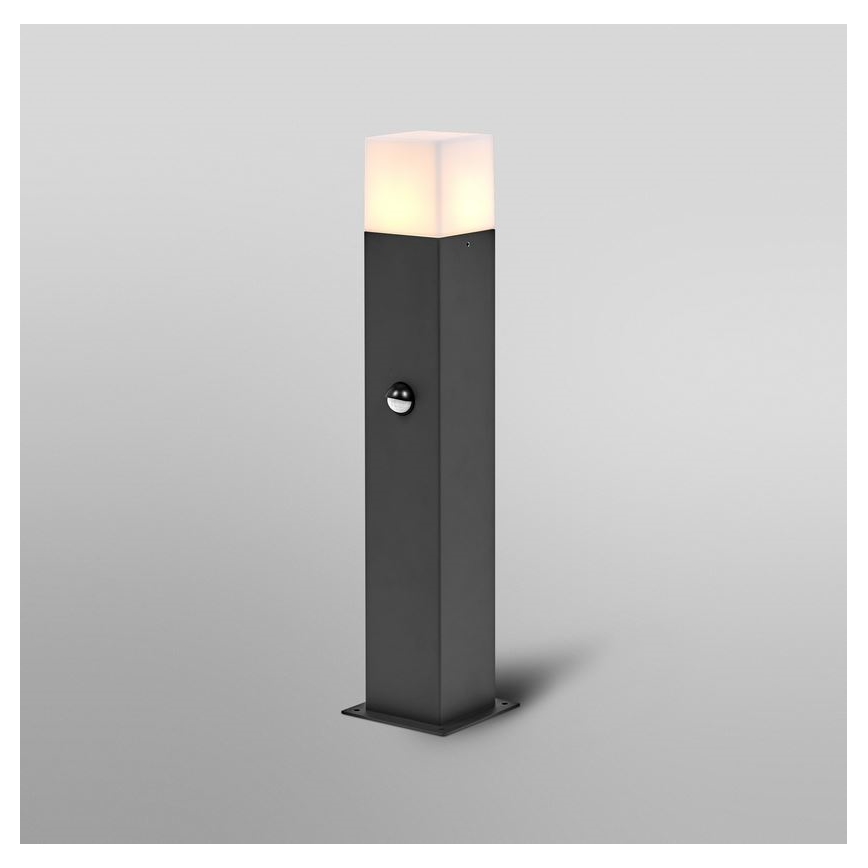 Ledvance - Venkovní lampa se senzorem FIGO SQUARE 1xE27/20W/230V IP44