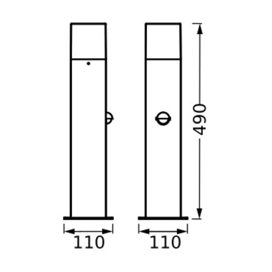 Ledvance - Venkovní lampa se senzorem FIGO SQUARE 1xE27/20W/230V IP44