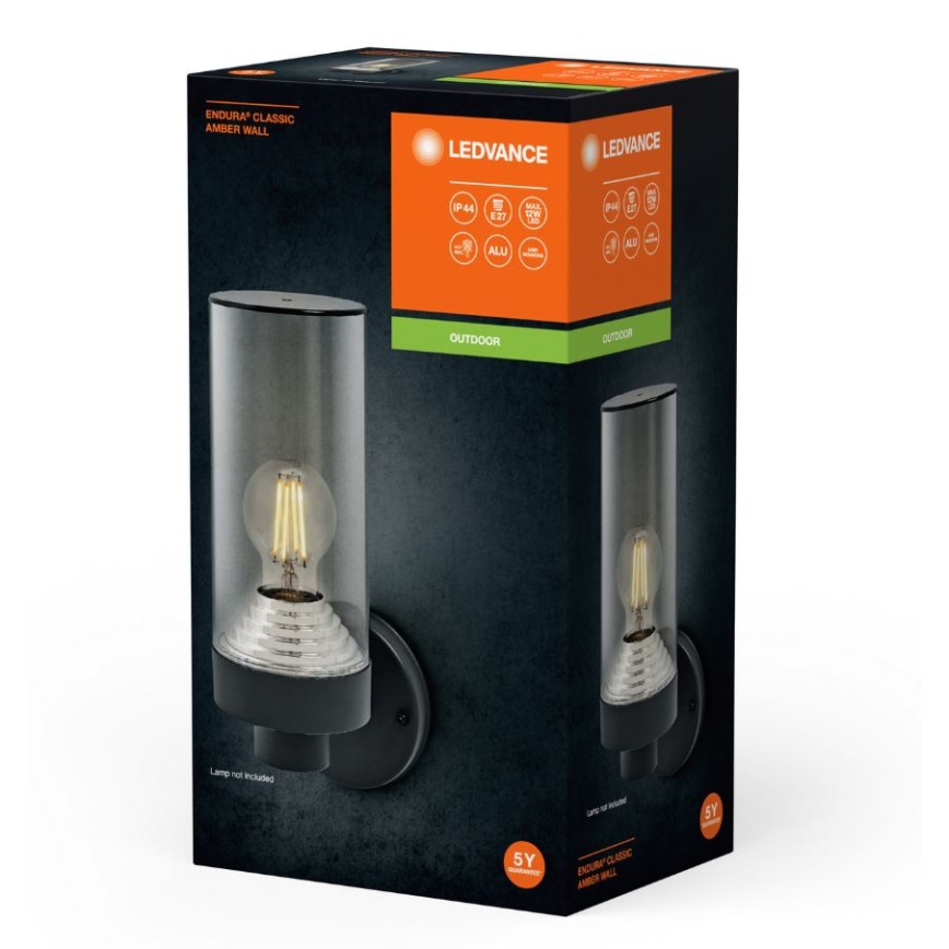 Ledvance - Venkovní nástěnné svítidlo AMBER 1xE27/20W/230V IP44