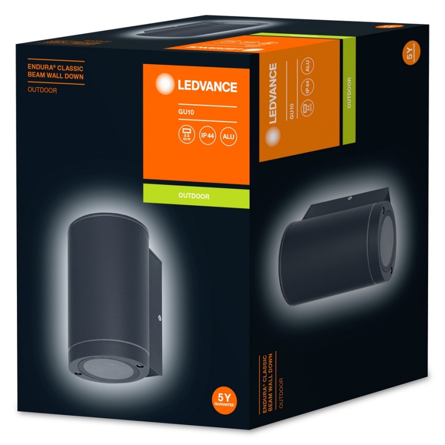 Ledvance - Venkovní nástěnné svítidlo BEAM 1xGU10/35W/230V IP44
