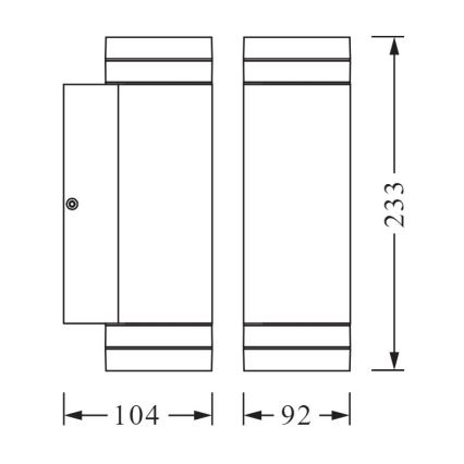 Ledvance - Venkovní nástěnné svítidlo BEAM 2xGU10/35W/230V IP44