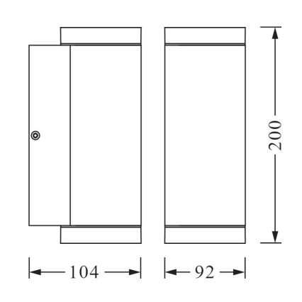 Ledvance - Venkovní nástěnné svítidlo BEAM 2xGU10/35W/230V IP44