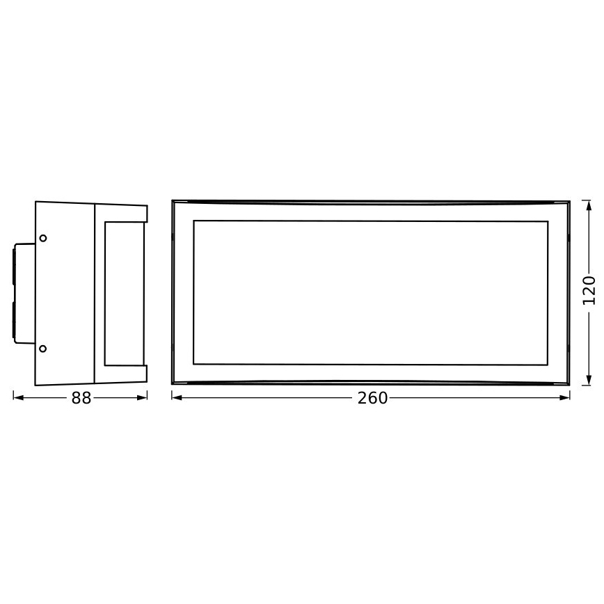 Ledvance - Venkovní nástěnné svítidlo CUADRA 1xE27/40W/230V IP65