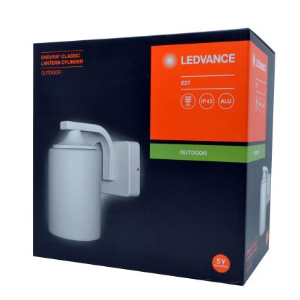 Ledvance - Venkovní nástěnné svítidlo CYLINDER 1xE27/60W/230V IP43 bílá