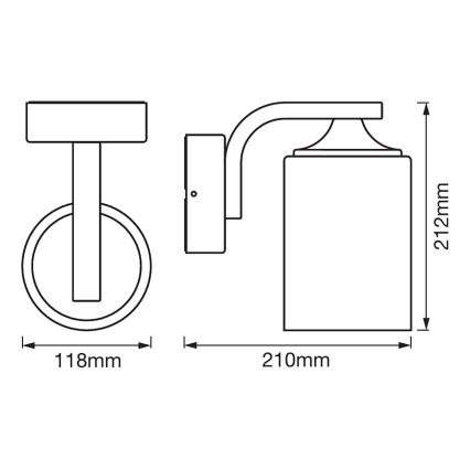 Ledvance - Venkovní nástěnné svítidlo CYLINDER 1xE27/60W/230V IP43 bílá