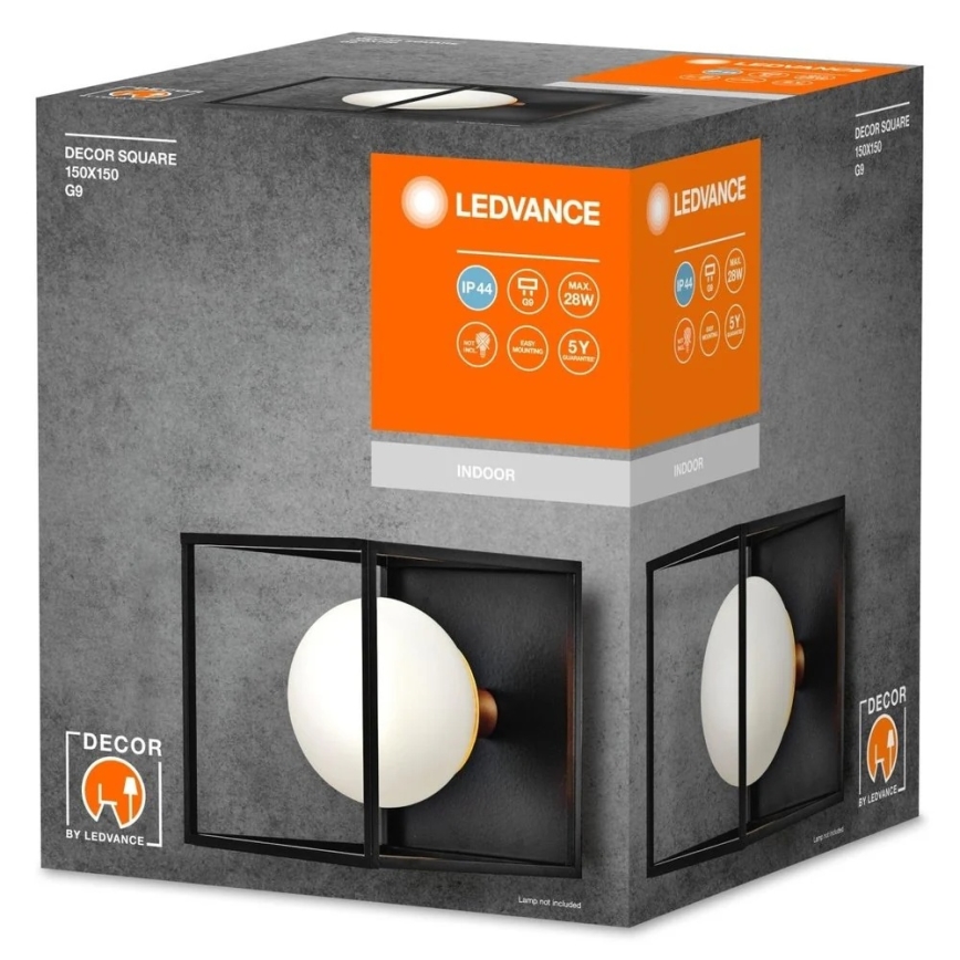 Ledvance - Venkovní nástěnné svítidlo DECOR SQUARE 1xG9/28W/230V IP44