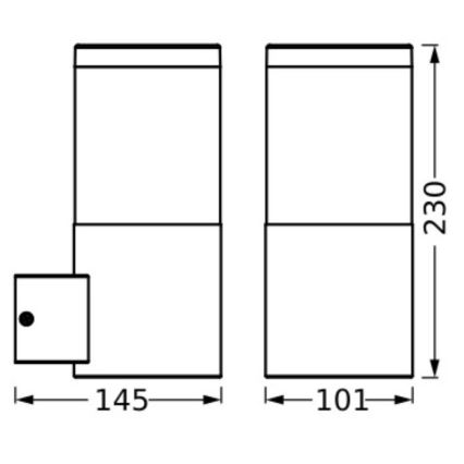 Ledvance - Venkovní nástěnné svítidlo EBRO 1xE27/20W/230V IP44