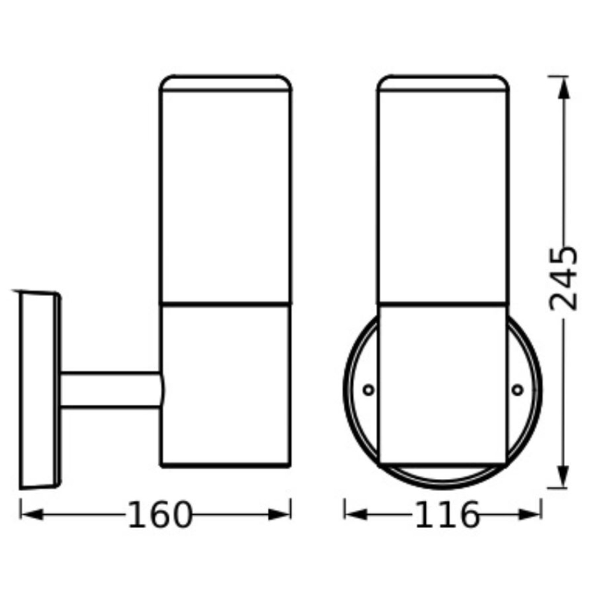 Ledvance - Venkovní nástěnné svítidlo FIGO CYLINDER 1xE27/20W/230V IP44