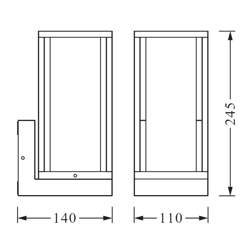 Ledvance - Venkovní nástěnné svítidlo FRAME 1xE27/60W/230V IP44