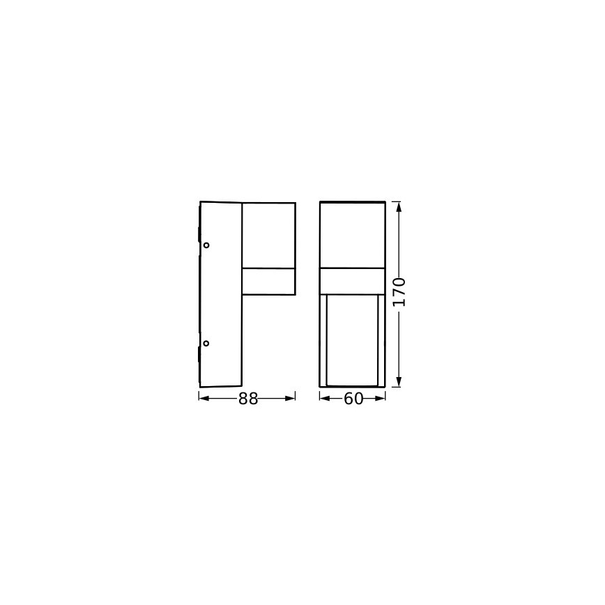 Ledvance - Venkovní nástěnné svítidlo ISIDOR 1xGU10/35W/230V IP65