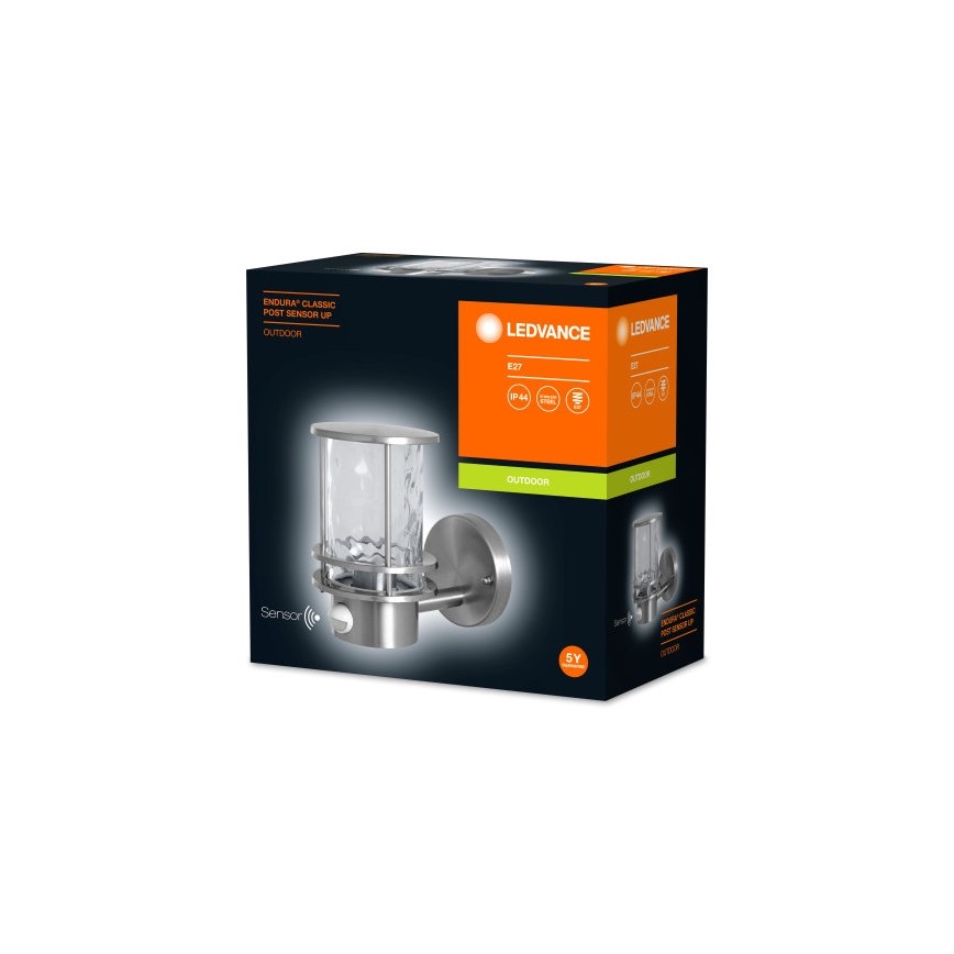 Ledvance - Venkovní nástěnné svítidlo se senzorem ENDURA 1xE27/60W/230V IP44