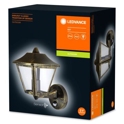 Ledvance - Venkovní nástěnné svítidlo se senzorem ENDURA 1xE27/60W/230V IP44