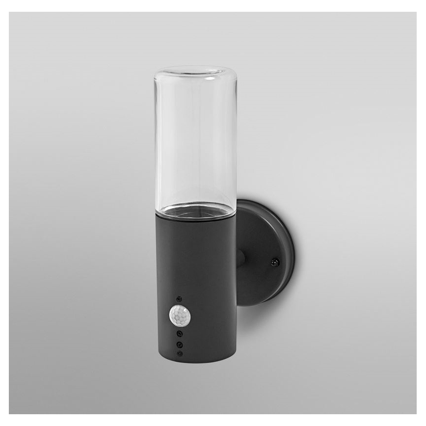 Ledvance - Venkovní nástěnné svítidlo se senzorem FIGO CYLINDER 1xE27/20W/230V