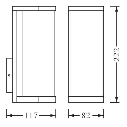 Ledvance - Venkovní nástěnné svítidlo TUBULAR 1xE27/60W/230V IP44