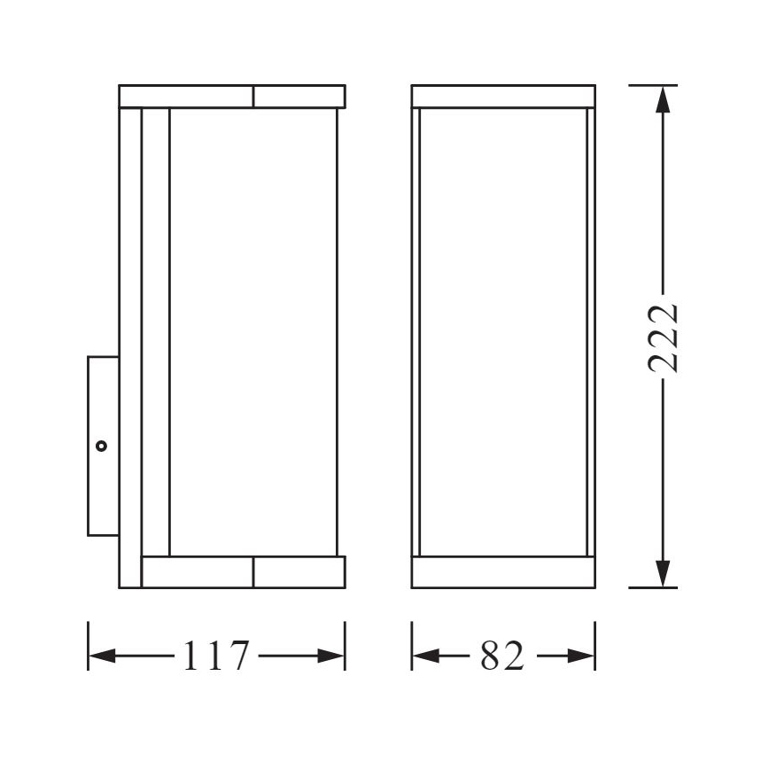 Ledvance - Venkovní nástěnné svítidlo TUBULAR 1xE27/60W/230V IP44