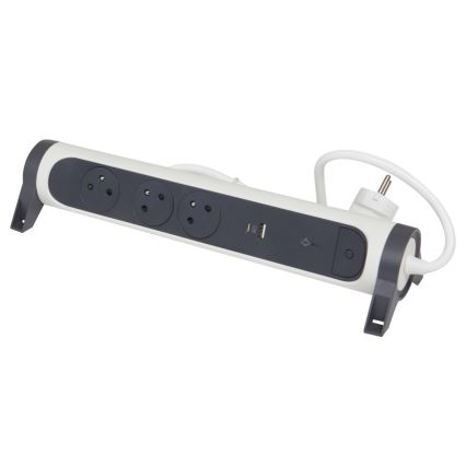 Legrand 049416 - Prodlužovací kabel s vypínačem 3Z Typ E + USB-A + USB-C 1,5m