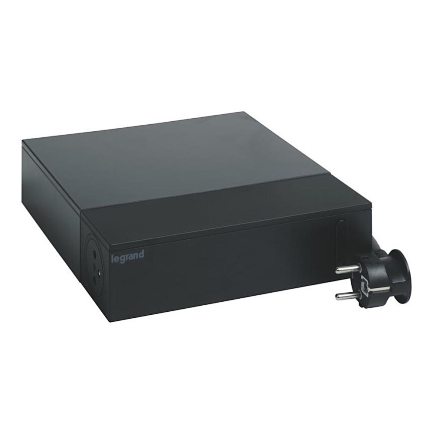 Legrand 049430 - Multimediální HUB s vypínačem 4Z Typ E + 4Z Typ C 2m černá