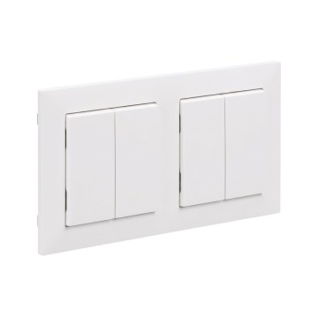 Legrand - 2x Dvojitý schodišťový vypínač č. 5 s rámečkem SUNO bílá