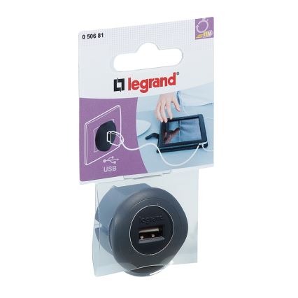 Legrand 50681 - Adaptér USB do zásuvky 230V/1,5A černý