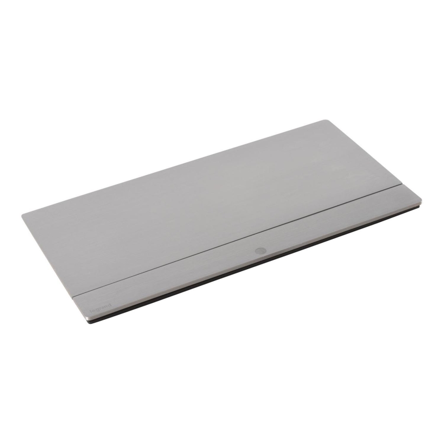 Legrand 654808 - Zásuvkový rámeček pro desku stolu POP-UP 8M stříbrná