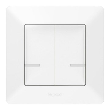 Legrand 752187 - Chytrý bezdrátový spínač 2-tlačítkový VALENA 1xCR2032 Wi-Fi IP40