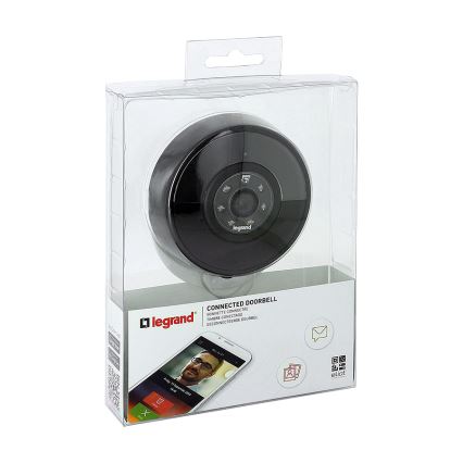Legrand 94231 - Bezdrátový zvonek + WIFI kamera ELIOT černá