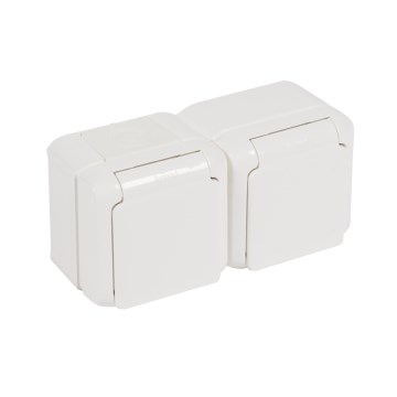 Legrand - Dvojitá zásuvka domovní FORIX 250V IP44 bílá