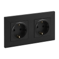 Legrand - Dvojitá zásuvka domovní SCHUKO NILOE STEP 250V černá