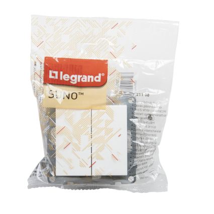 Legrand - Dvojitý schodišťový vypínač č. 6+6 bez rámečku SUNO bílá