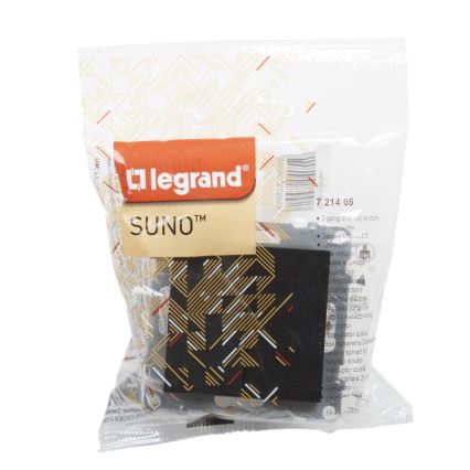 Legrand - Dvojitý sériový vypínač č. 5 bez rámečku SUNO černá