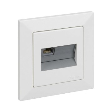 Legrand - Ethernetová zásuvka RJ45 s rámečkem SUNO bílá