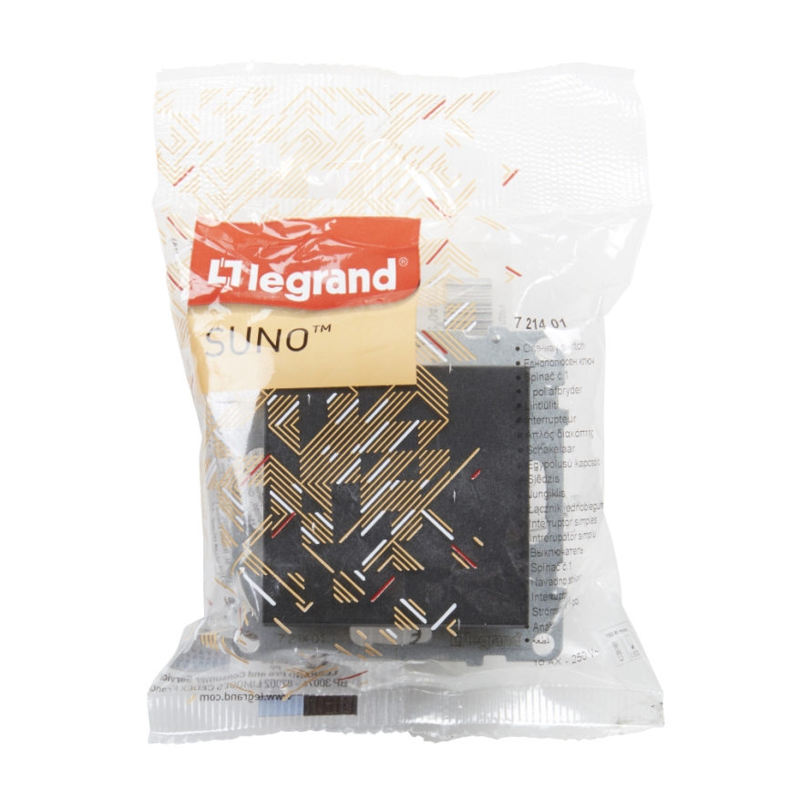 Legrand - Jednopólový vypínač č. 1 bez rámečku SUNO černá