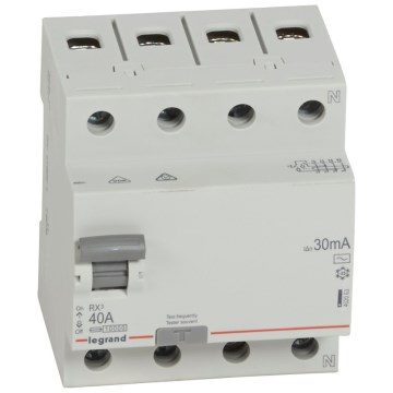 Legrand - Proudový chránič 4-pólový RX3 4P 40A 30MA AC