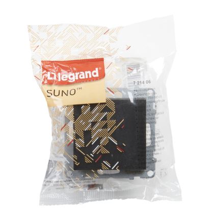 Legrand - Schodišťový vypínač bez rámečku č. 6 SUNO černá