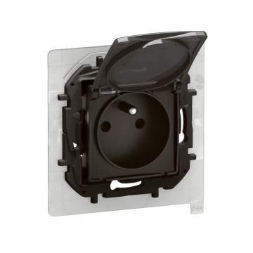 Legrand - Venkovní zásuvka domovní bez rámečku 250V/16A NILOE IP44 černá
